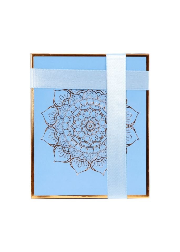 AMİNE SERİSİ KUTULU (Pamuk Seccade+İnci Tespih+Şantuk Kaplama Kuran) NO:1 BEBE MAVİ