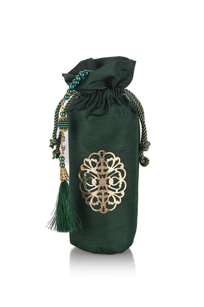 Osmanlı İpeği Şantuk Kese+Seccade+İnci Tespih YEŞİL