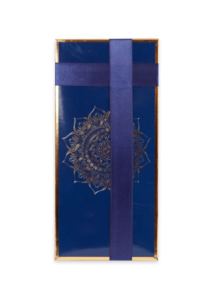 ECRİN SERİSİ KUTULU (Pamuk Seccade+Güpürlü Şal+İnci Tespih) NO:1 LACİVERT