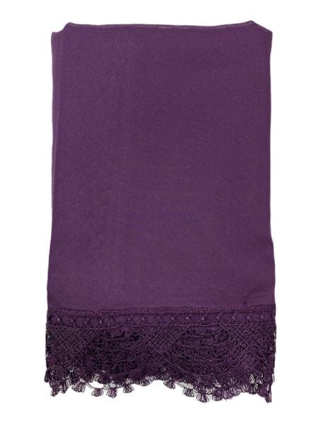 AFRA SERİSİ 4'lü SET ( Pamuk Seccade+ İnci Tespih +Yasin + Güpürlü Şal ) NO:2 MÜRDÜM