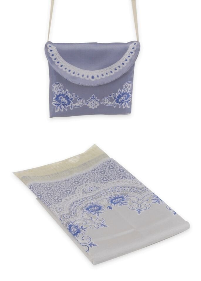 Keseli Saten Seccade İp Askılı Lüks LACİVERT