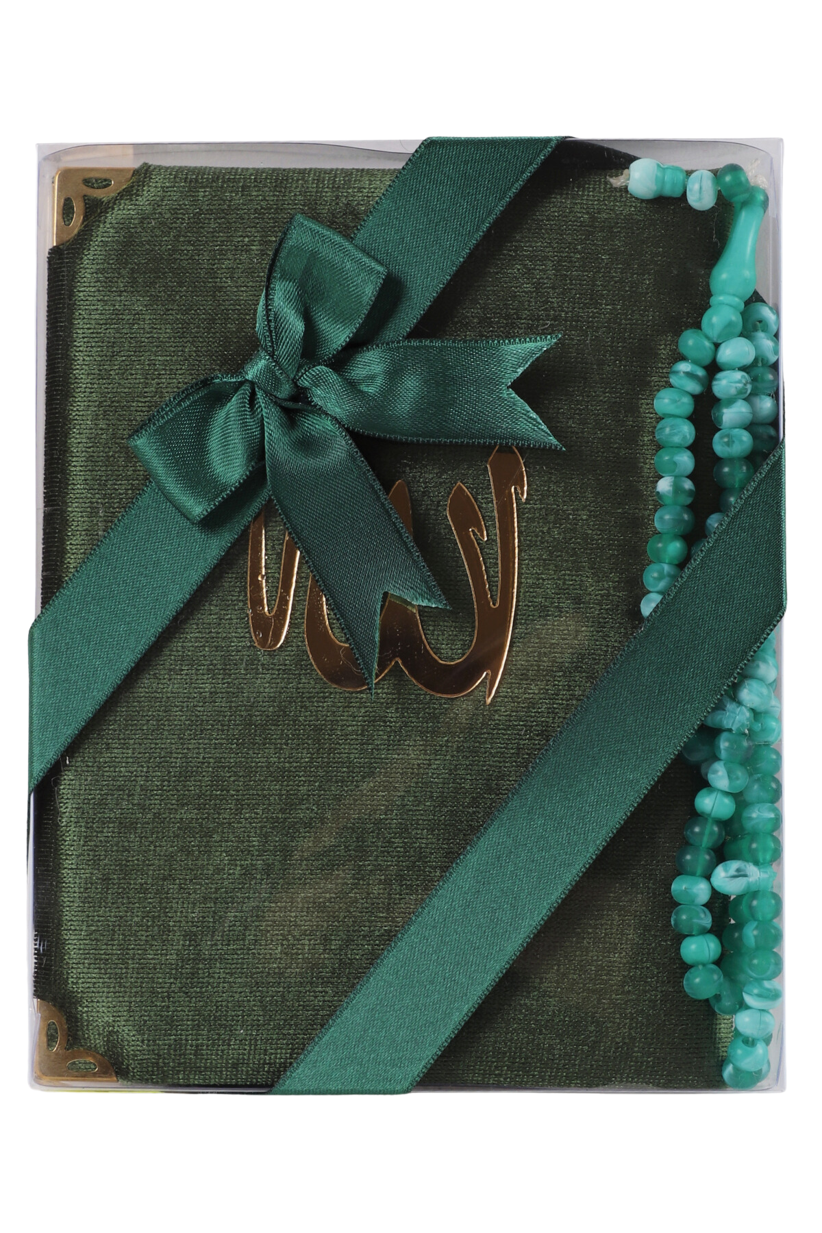 Çanta Boy Kadife Yasin+Tespih YEŞİL