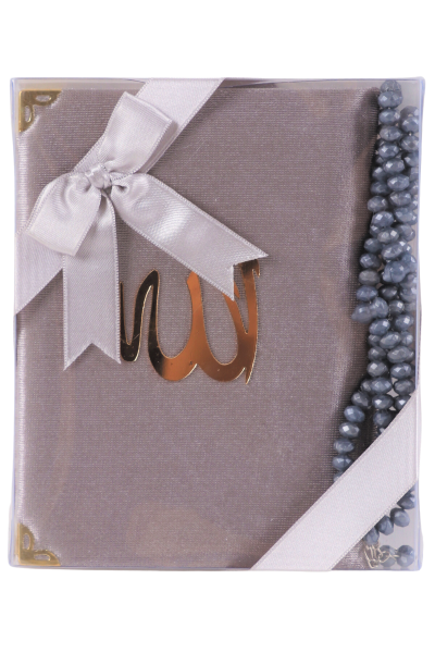 Çanta Boy Kadife Yasin+Tespih GRİ