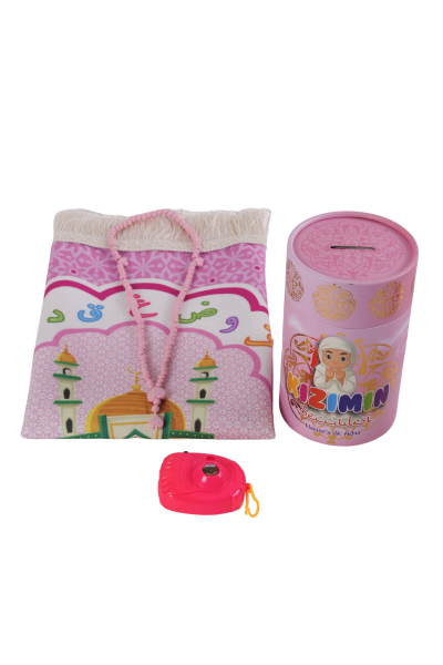 Silindir Çocuk Seti PEMBE - TÜRKÇE