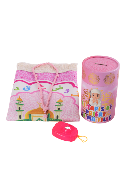 Silindir Çocuk Seti PEMBE - FRANSIZCA