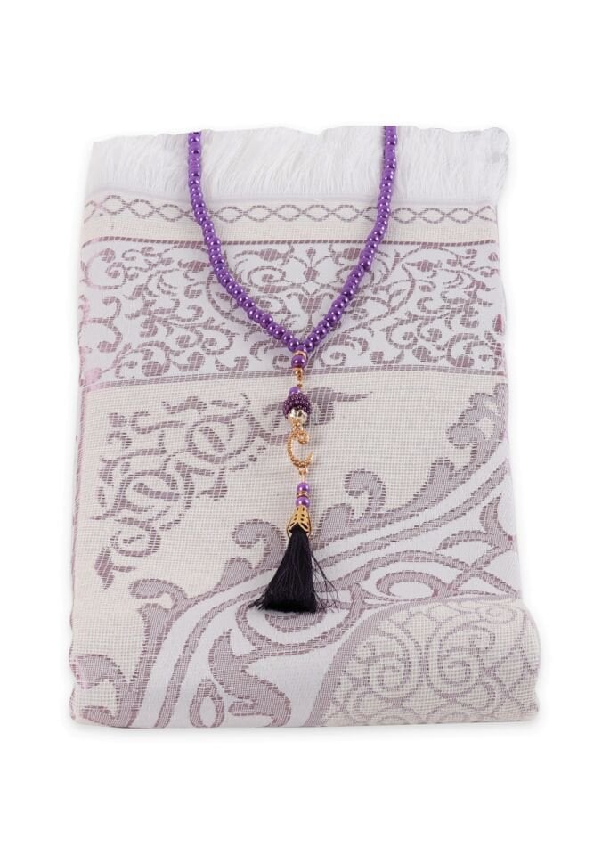 Silindir Şantuk Ramazan Model (Seccade+Tespih) MÜRDÜM