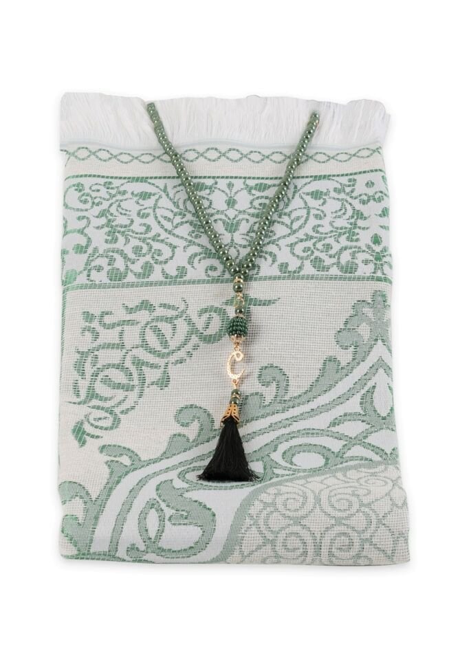 Silindir Şantuk Ramazan Model (Seccade+Tespih) YEŞİL