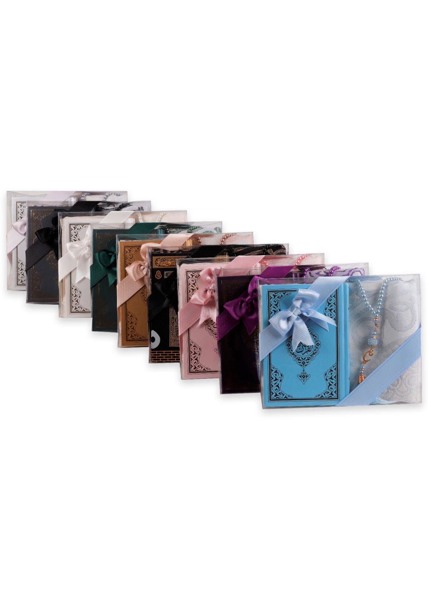 LİNA SERİSİ 3'lü SET ( Çanta Boy Termo Kuran + Seccade + İnci Tespih ) NO.2