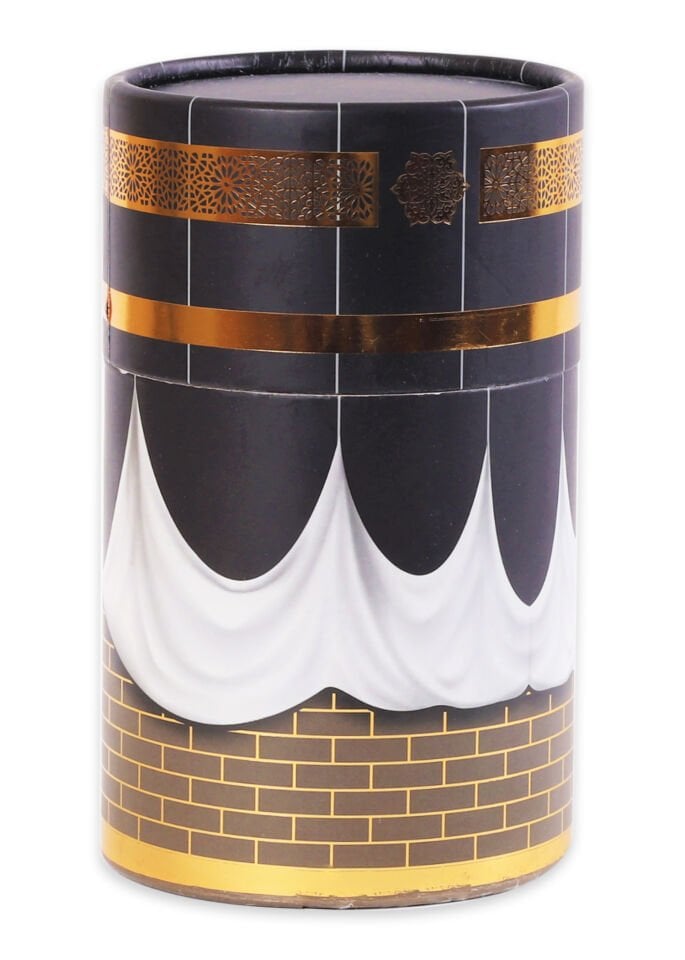 Kabe Örtü Model Silindir Kutu (Seccade+Tespih) SİYAH