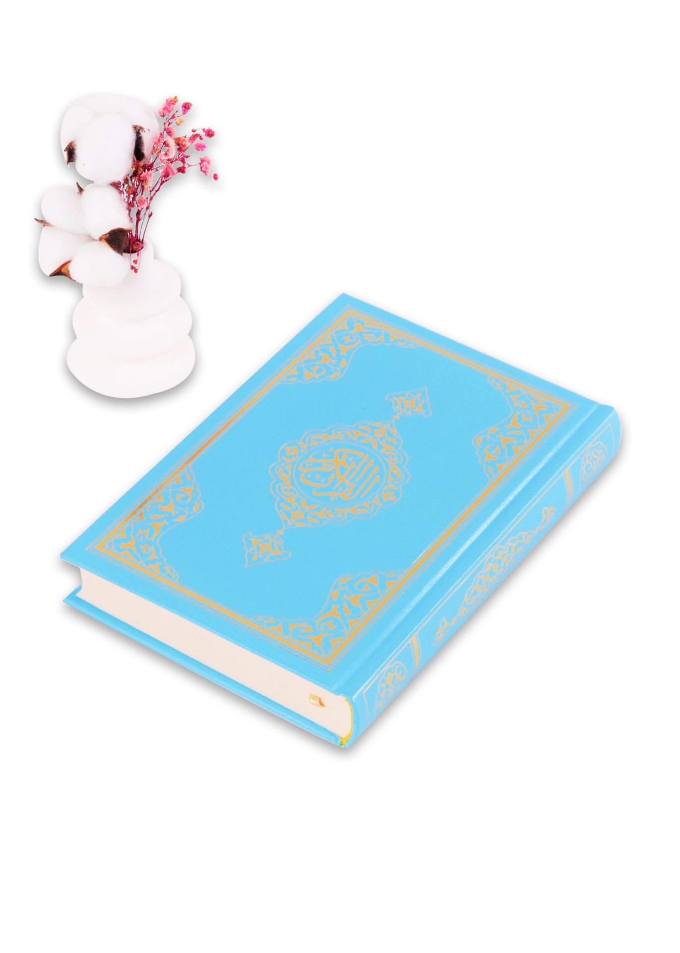 Çanta Boy İki Renkli Kuran (12*17) BEBE MAVİ