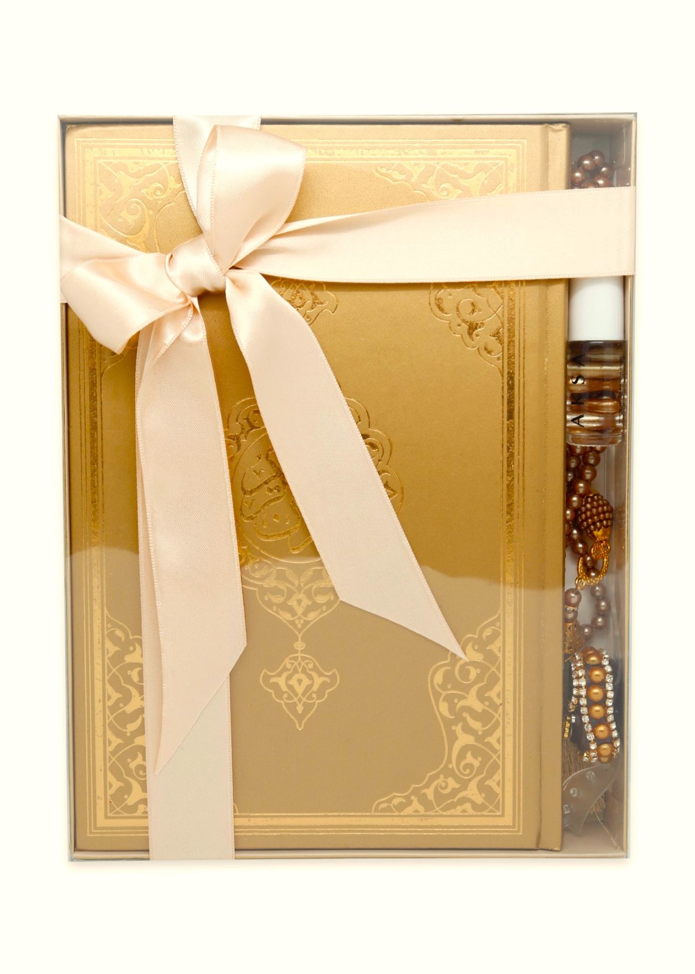 İSMİHAN SERİSİ (Orta Boy Kuran+Tespih+Esans+Zikirmatik) GOLD