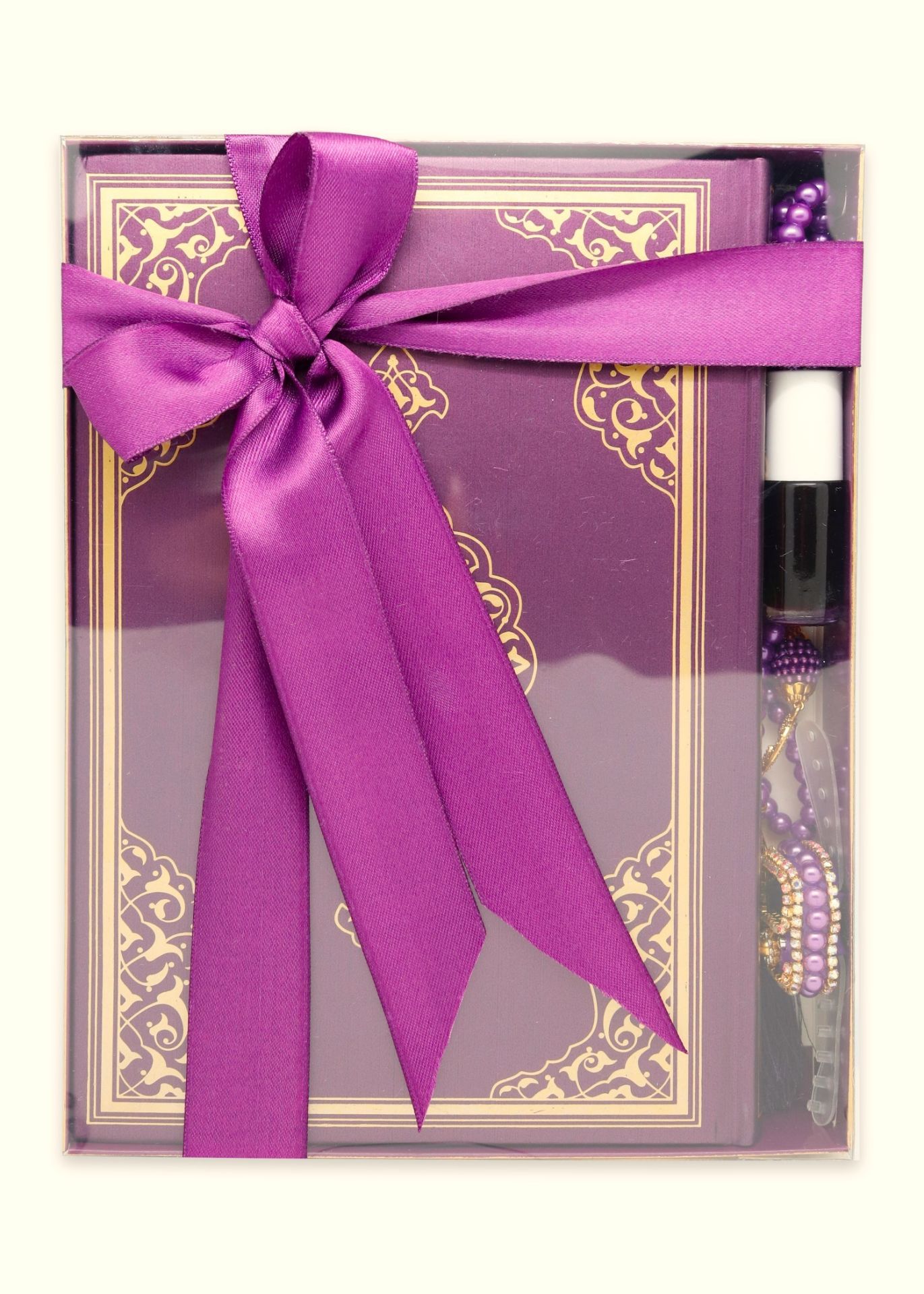 İSMİHAN SERİSİ (Orta Boy Kuran+Tespih+Esans+Zikirmatik) MÜRDÜM