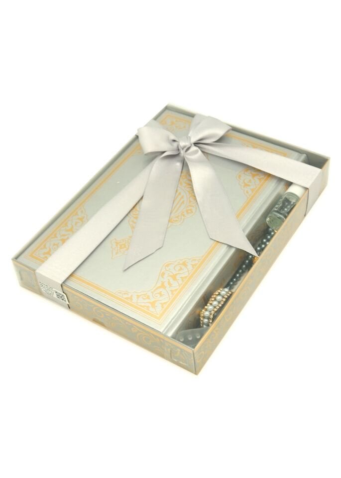 İSMİHAN SERİSİ (Orta Boy Kuran+Tespih+Esans+Zikirmatik) GRİ