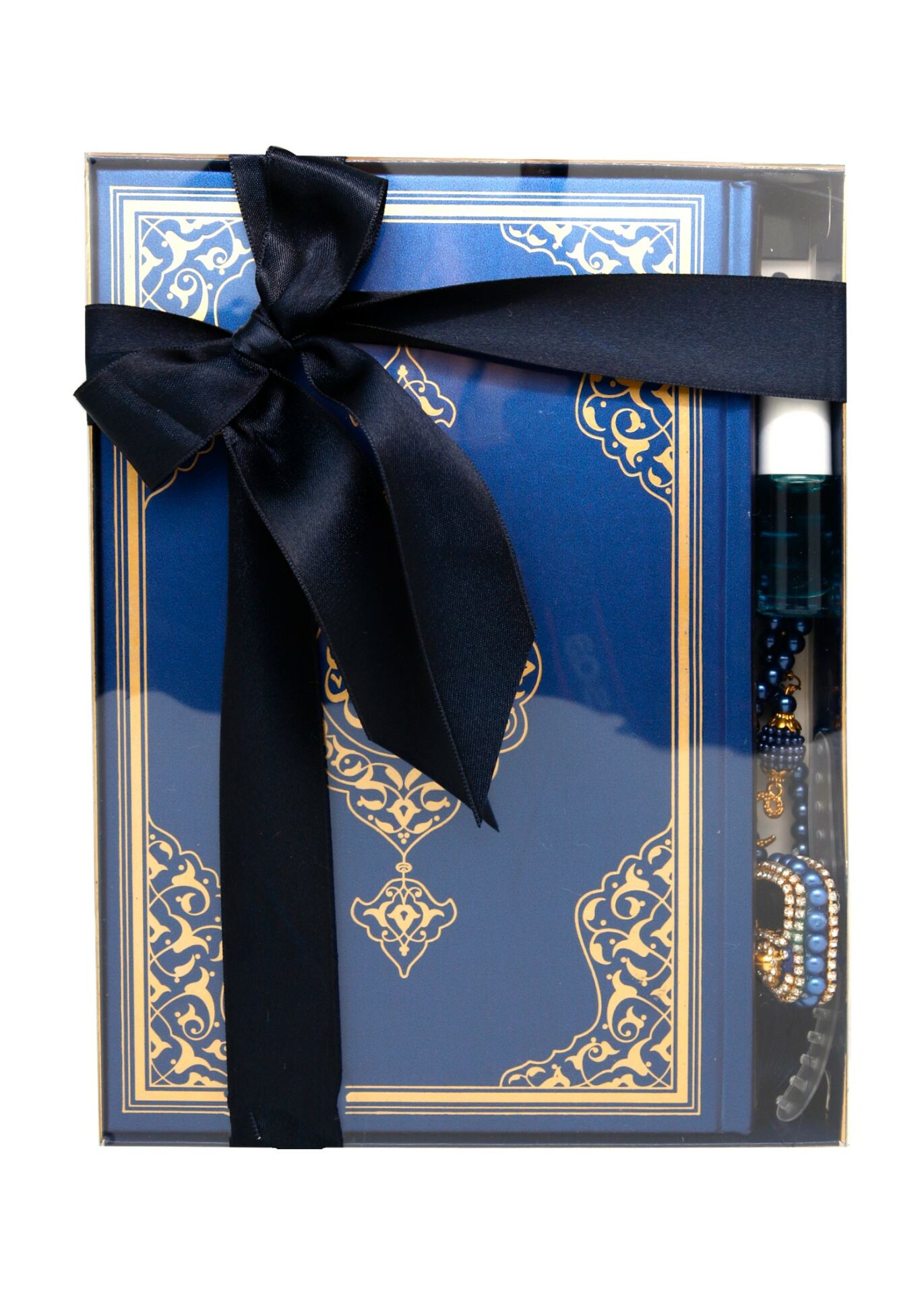 İSMİHAN SERİSİ (Orta Boy Kuran+Tespih+Esans+Zikirmatik) LACİVERT