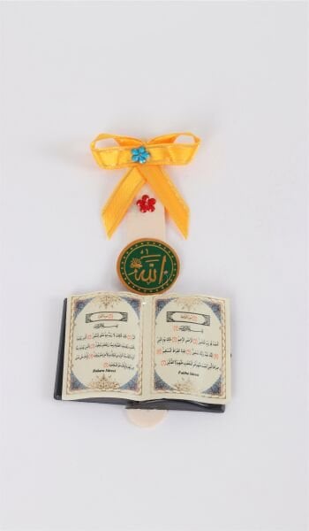 Kuran Sayfalı Kaşık Magnet 12'Lİ SARI