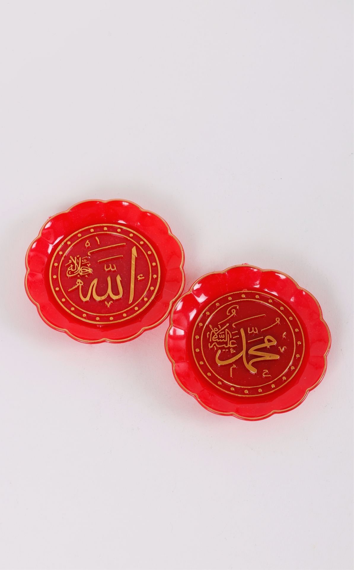 7cm Ayetli Tabak Model Magnet KIRMIZI