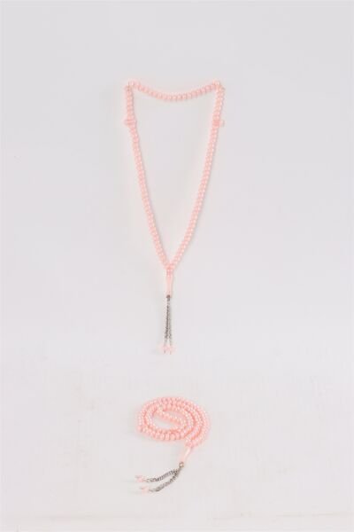 7mm 99'lu Lüks İnci Sedefli,Zincirli Tespih PUDRA