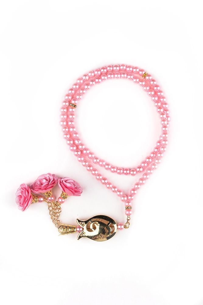 Çiçekli Tasarım İnci Tespih (LALELİ) PEMBE