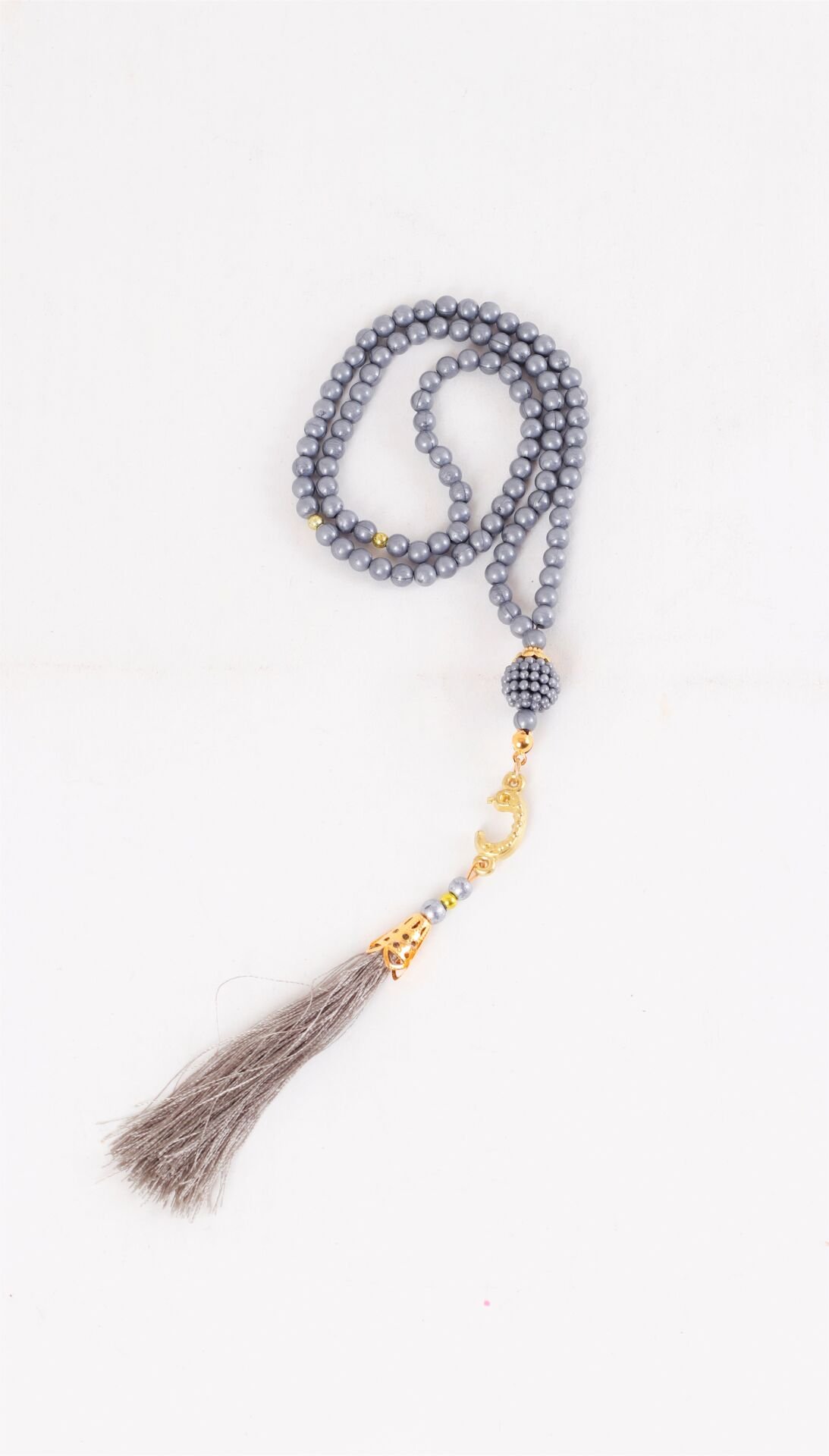 İnci Vavlı Tespih GRİ