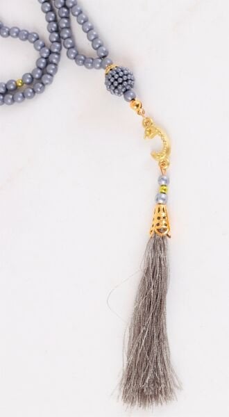 İnci Vavlı Tespih GRİ