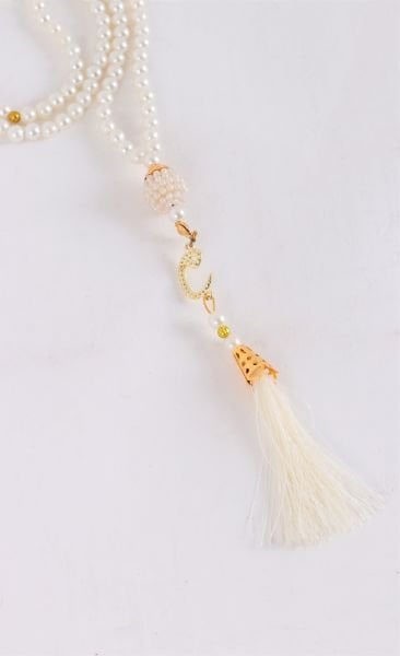 İnci Vavlı Tespih KREM