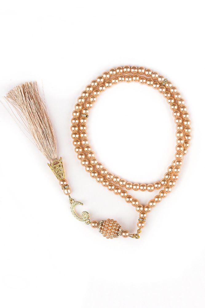 İnci Tespih Vavlı Tasarım Püsküllü KAPUÇİNO