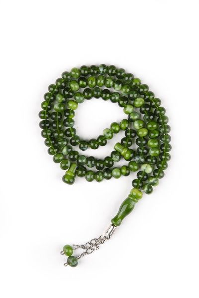 Akrilik Tespih Metal Püskül 10mm YEŞİL - KIRÇILLI - 10 MM