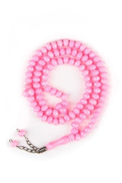 99'lu Zümrüt Kristal Kesim Tespih 9mm PEMBE