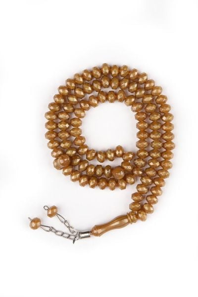 99'lu Zümrüt Kristal Kesim Tespih 9mm GOLD