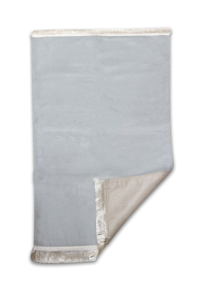 Kadife Düz Seccade GRİ