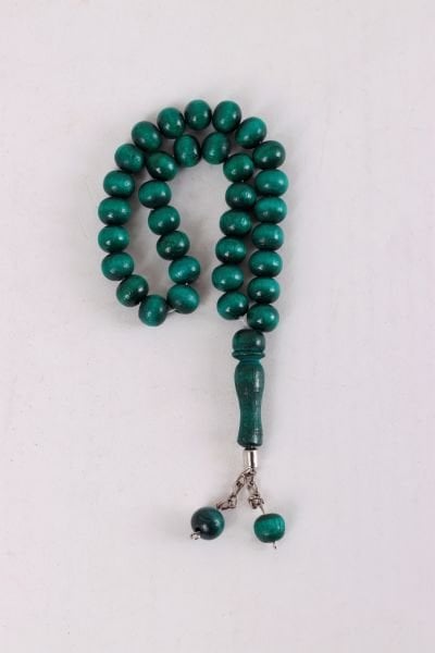 33'lük 10mm Ağaç Tespih (ŞİMŞİR) YEŞİL