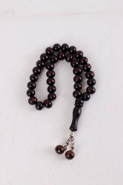 33'lük 10mm Ağaç Tespih (ŞİMŞİR) SİYAH