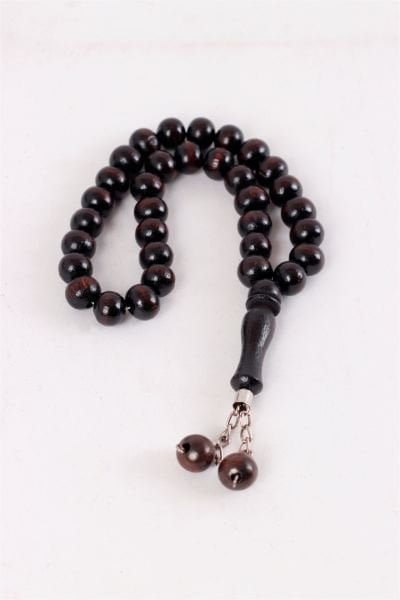 33'lük 10mm Ağaç Tespih (ŞİMŞİR) SİYAH