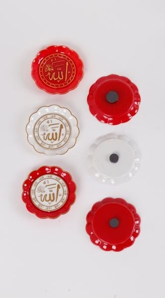 7cm Ayetli Tabak Model Magnet BEYAZ