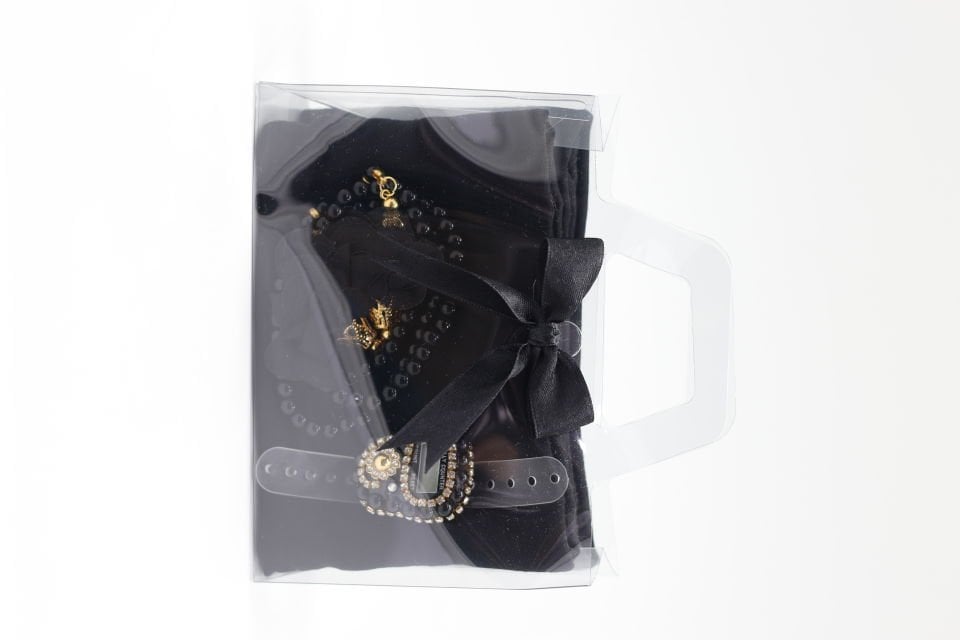 SİDELYA SERİSİ(ŞAL+TAŞLI Z.MATİK+İNCİ TESPİH 2 GÜLLÜ) SİYAH