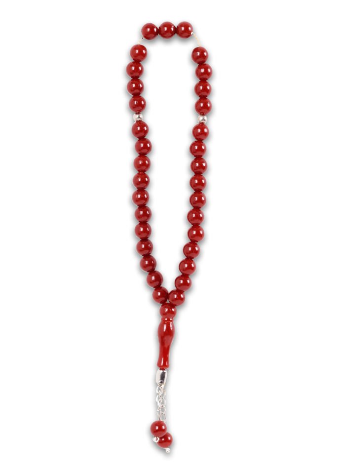 33'lük 12mm Demir Püskül Tespih KAHVERENGİ