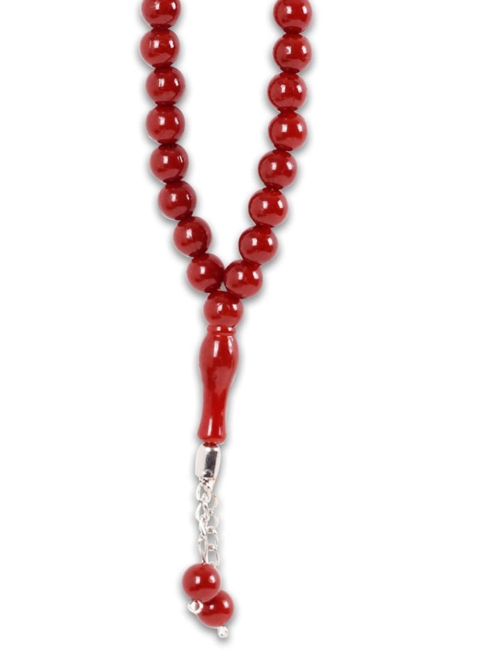 33'lük 12mm Demir Püskül Tespih KAHVERENGİ