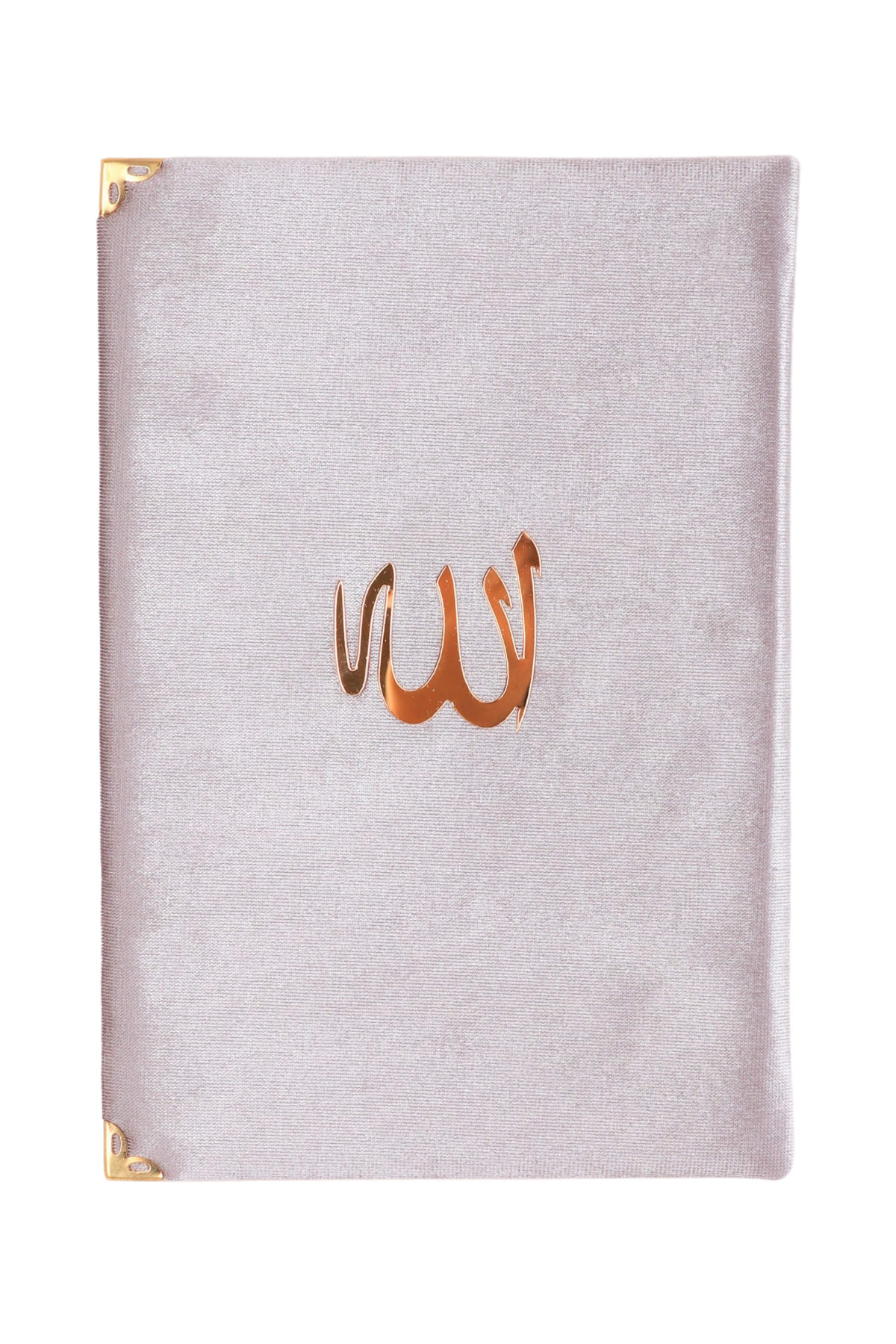 Çanta Boy Kadife Kaplı Kuran GRİ