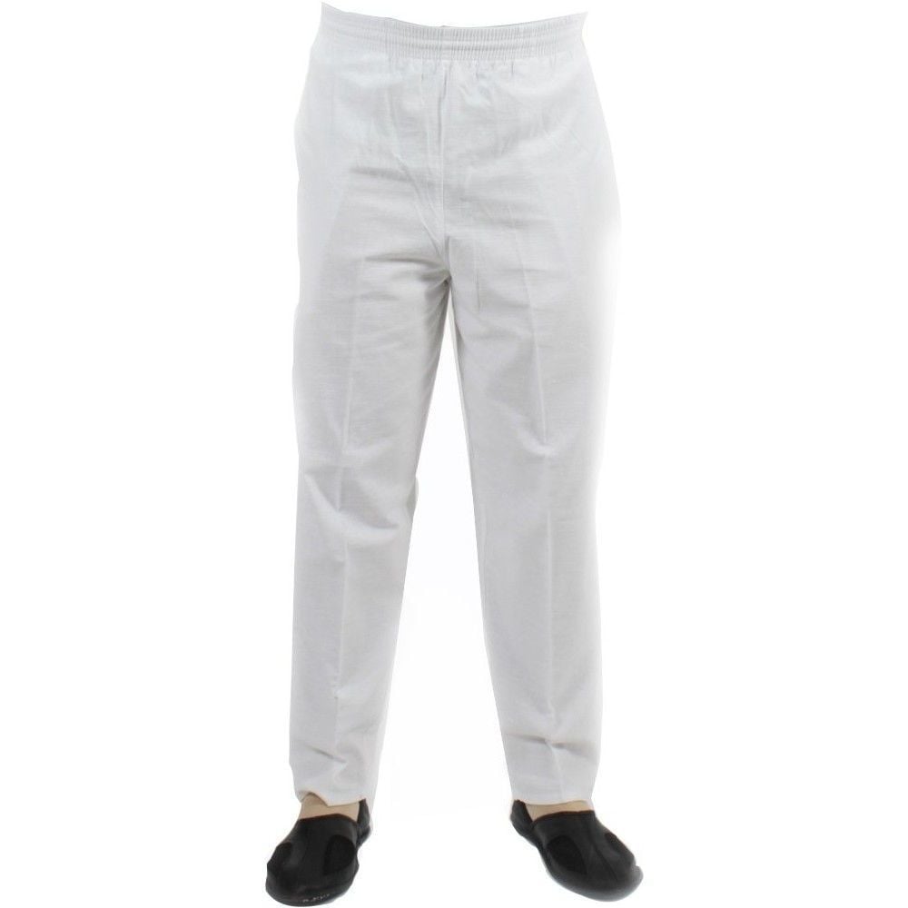 Kanaviçe Pamuklu Pantolon BEYAZ