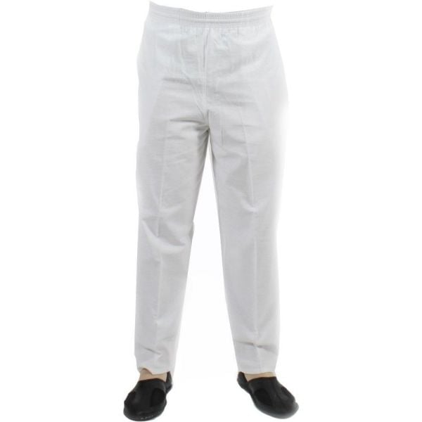 Kanaviçe Pamuklu Pantolon BEYAZ