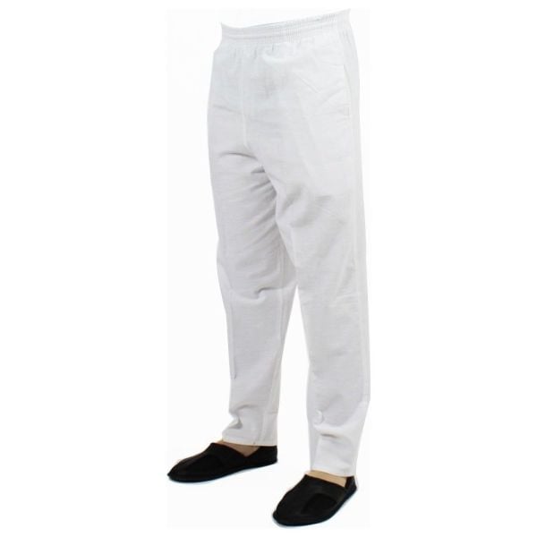 Kanaviçe Pamuklu Pantolon BEYAZ