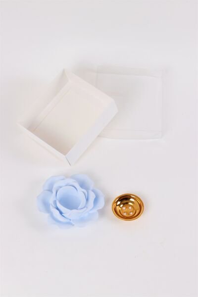 Kutulu Buhurdanlık+Metalli BEBE MAVİ