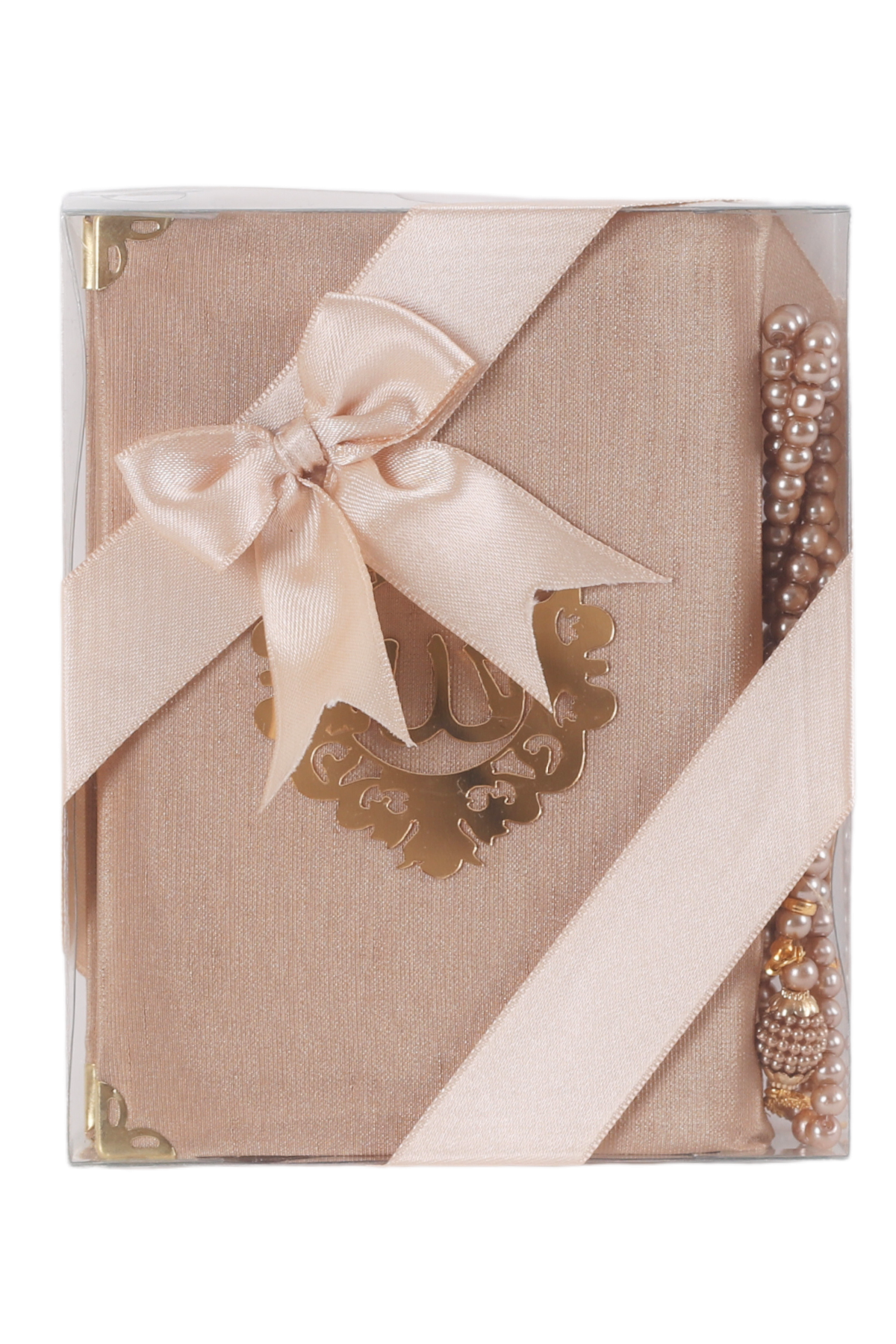 AFİL SERİSİ 2'li SET (Çanta Boy Kuran + İnci Tespih) NO:2 GOLD