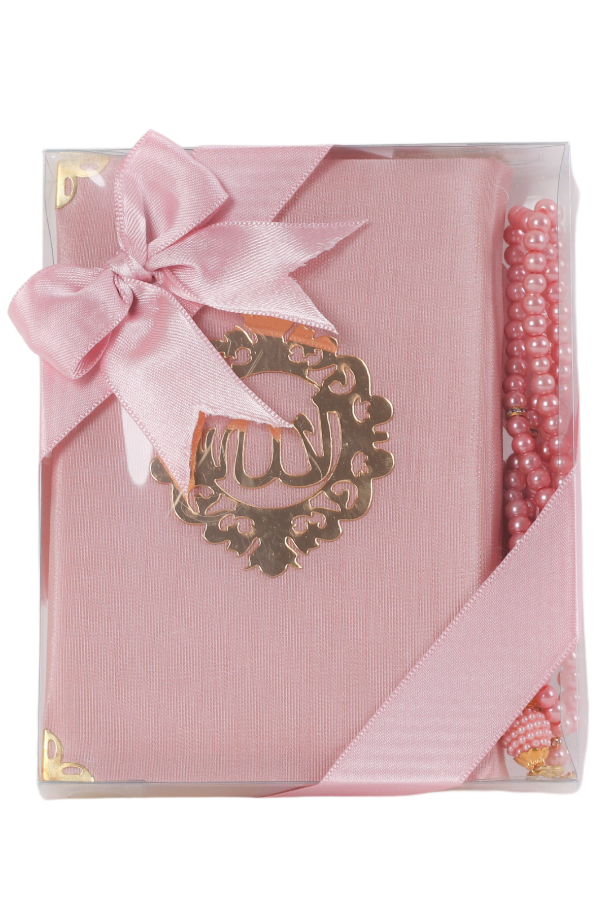 AFİL SERİSİ 2'li SET (Çanta Boy Kuran + İnci Tespih) NO:2 PUDRA