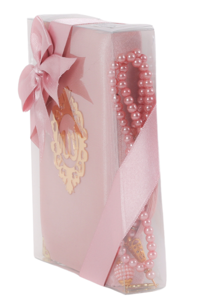 AFİL SERİSİ 2'li SET (Çanta Boy Kuran + İnci Tespih) NO:2 PUDRA