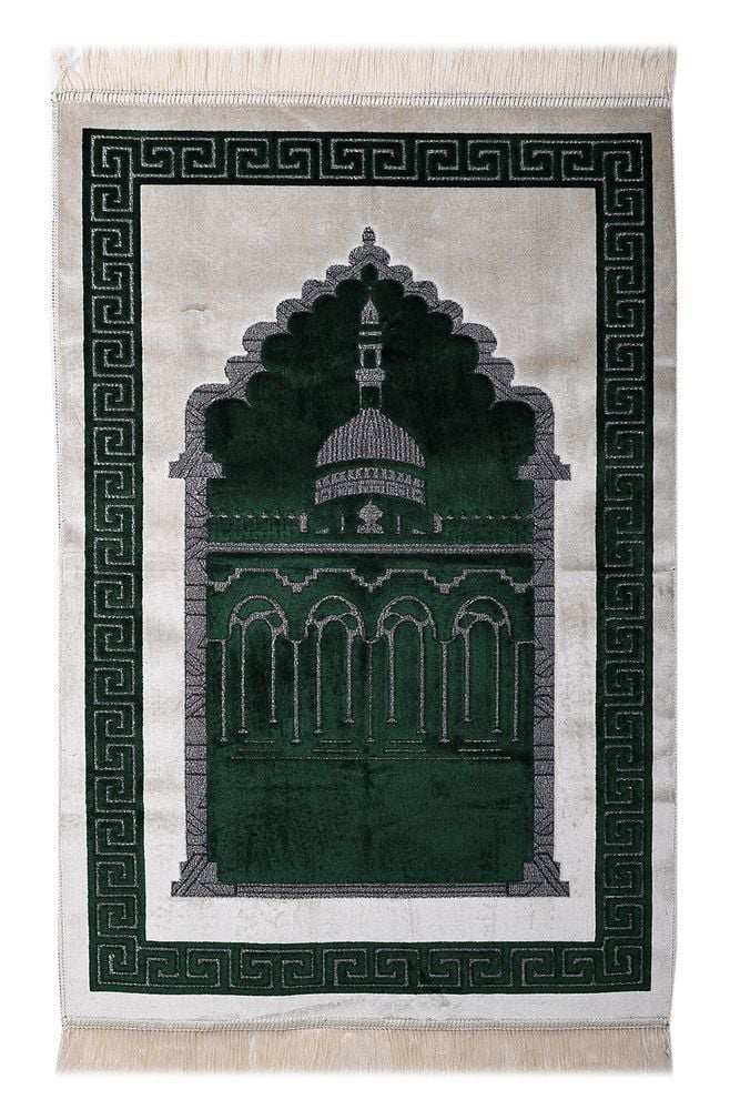 Kadife Teks Camili & Mihraplı Seccade Simli