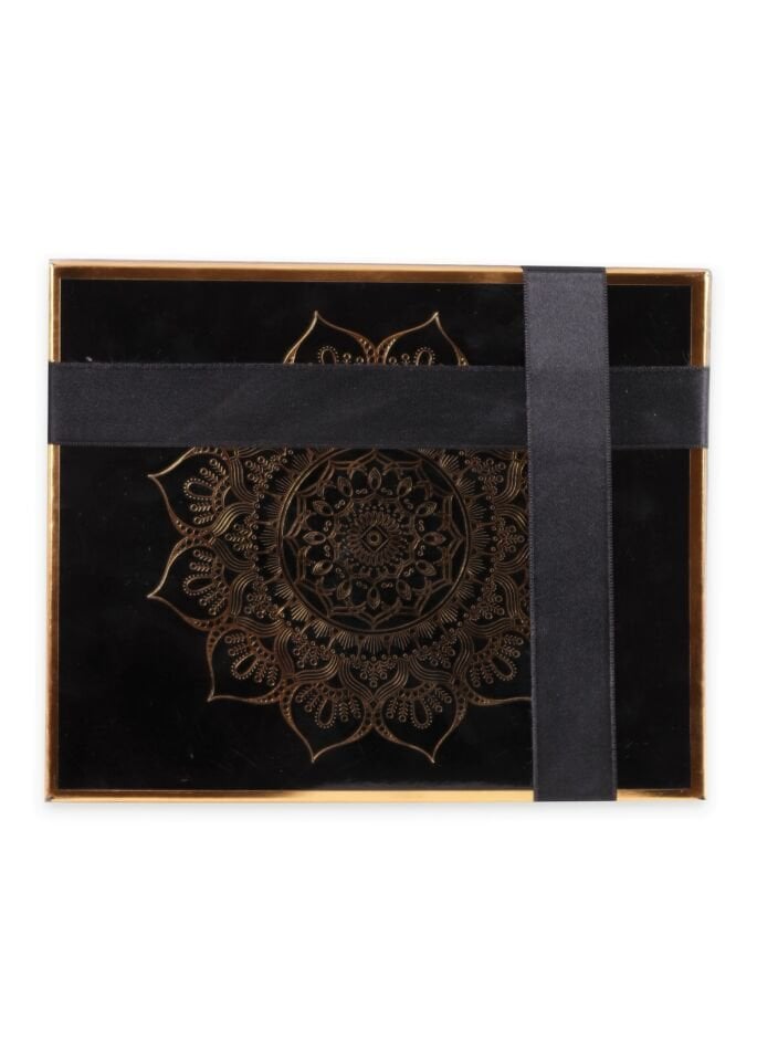 HÜMA SERİSİ KUTULU (Seccade+Kuran+Nakış Kese+Disko Top Tespih) NO:1 SİYAH