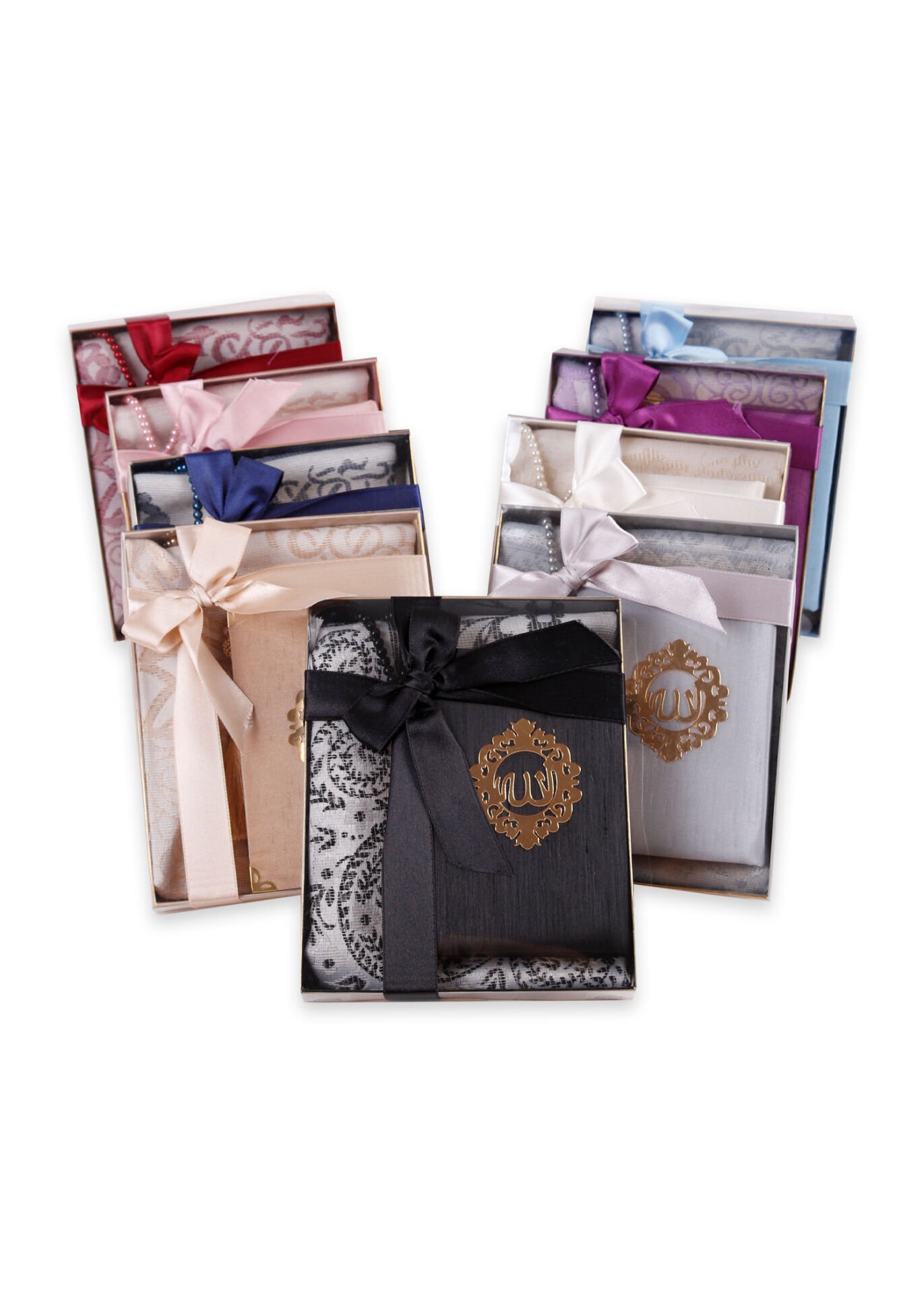 ASEL SERİSİ KUTULU (Pamuk Seccade+İnci Tespih+Şantuk Kuran) No:1