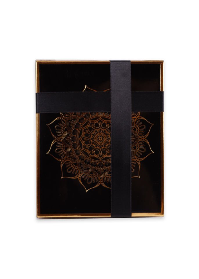 ASEL SERİSİ KUTULU (Pamuk Seccade+İnci Tespih+Şantuk Kuran) No:1 SİYAH