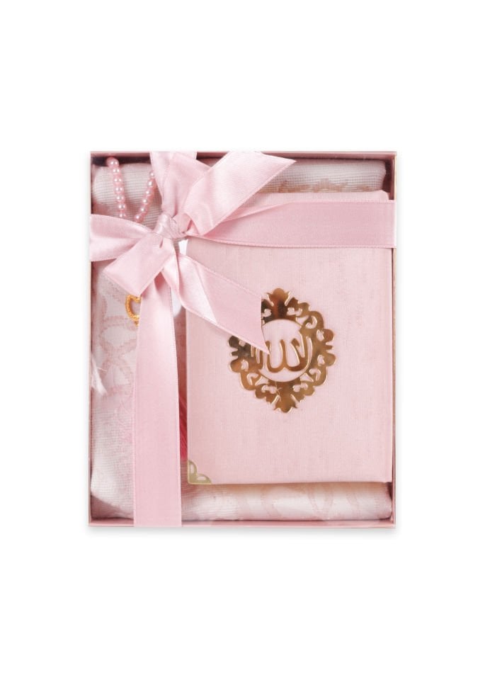 ASEL SERİSİ KUTULU (Pamuk Seccade+İnci Tespih+Şantuk Kuran) No:1 PUDRA